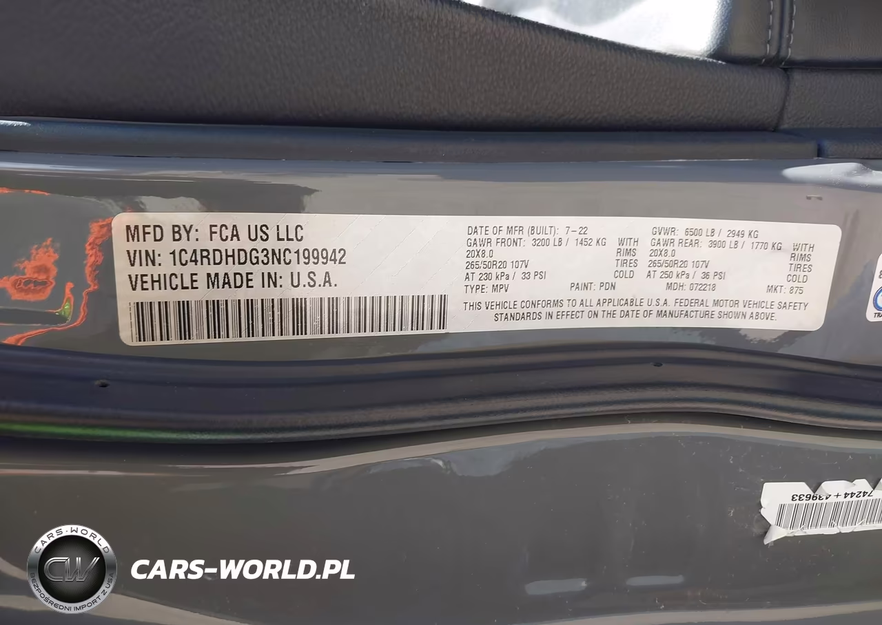 2022 Dodge Durango Gt Plus Rwd VIN:1C4RDHDG3NC199942 - 9