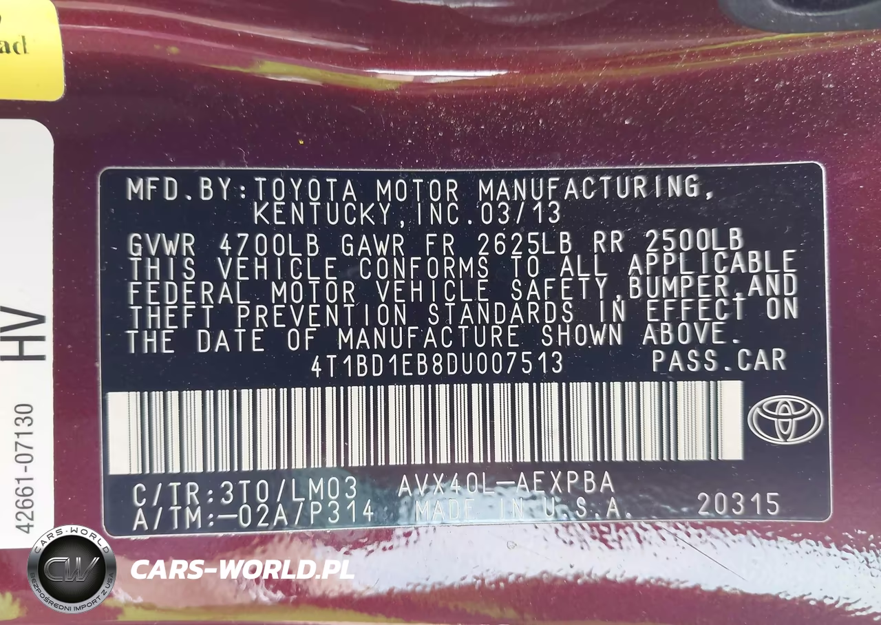 2013 Toyota Avalon Hybrid Limited VIN:4T1BD1EB8DU007513 - 9