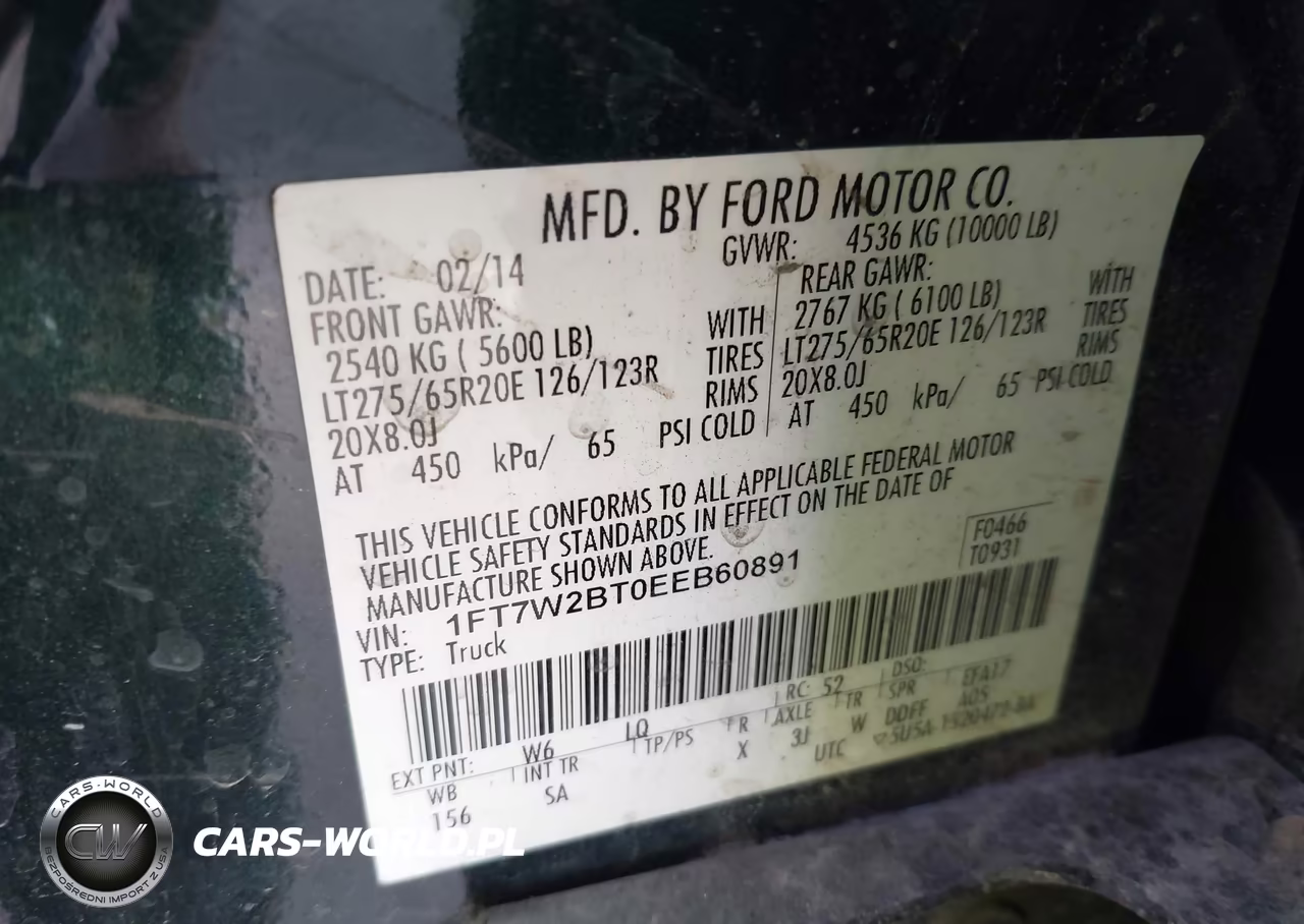 2014 Ford F-250 Lariat VIN:1FT7W2BT0EEB60891 - 9