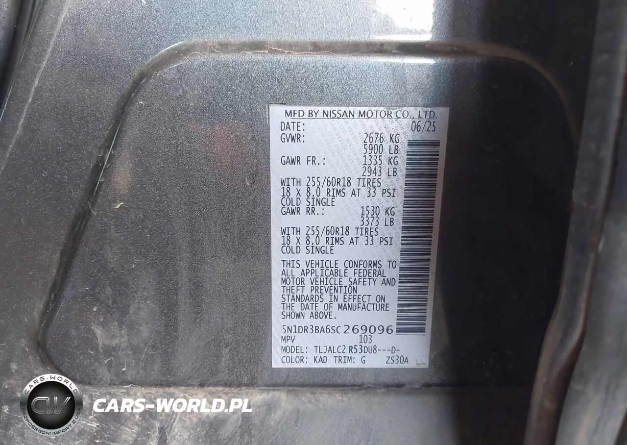 2025 Nissan Pathfinder Sv Fwd VIN:5N1DR3BA6SC269096 - 9