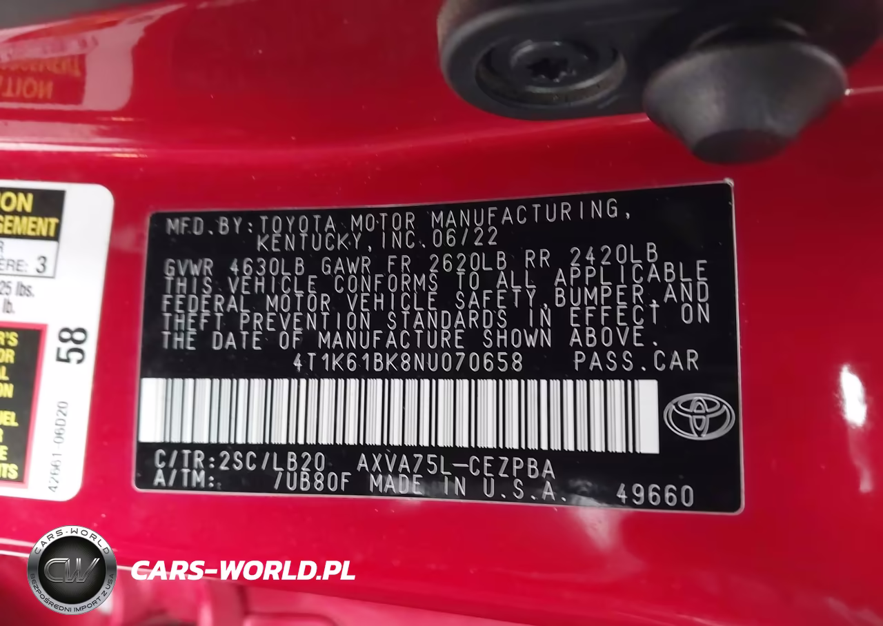 2022 Toyota Camry Xse Awd VIN:4T1K61BK8NU070658 - 9