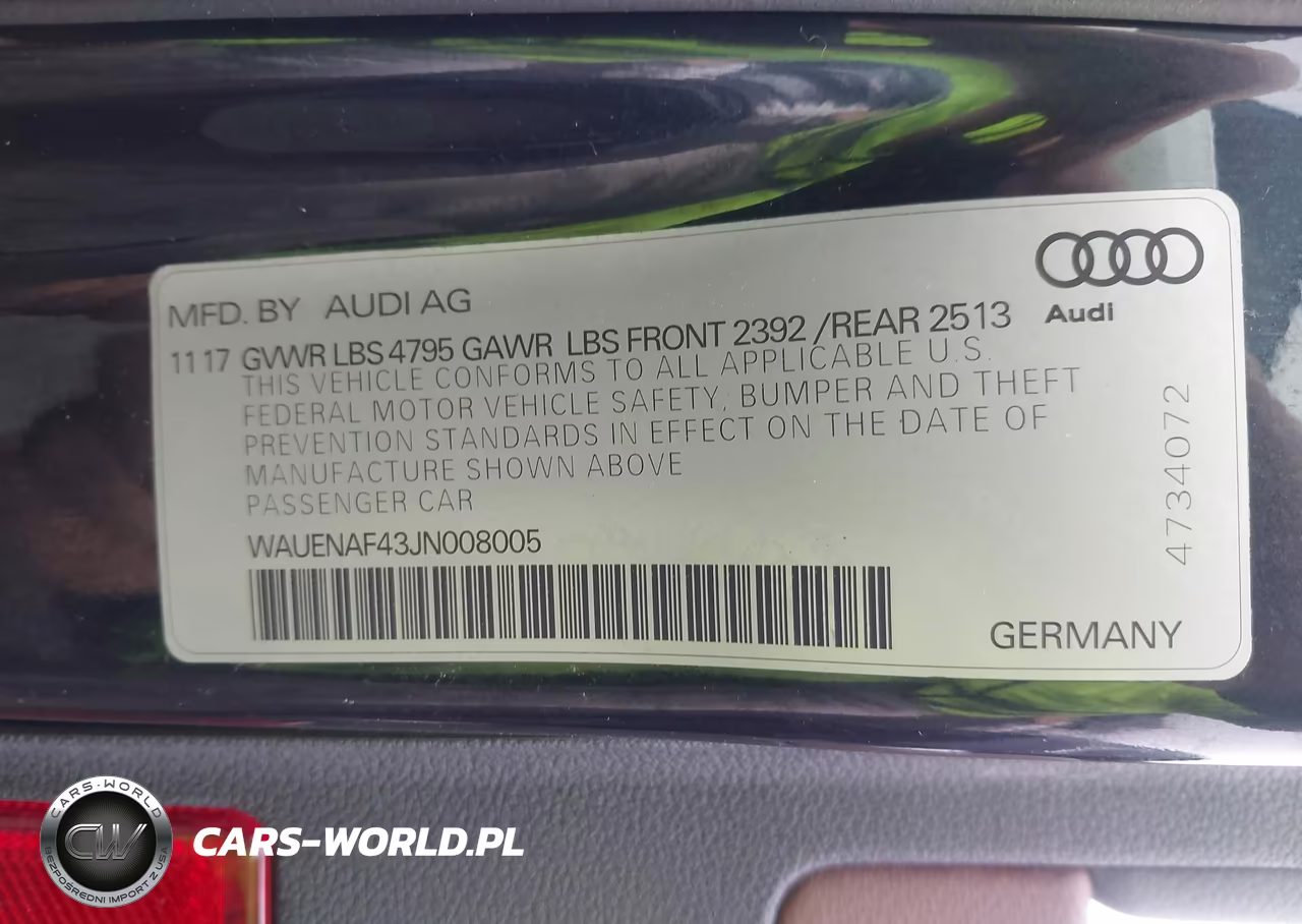2018 Audi A4 2.0T Premium VIN:WAUENAF43JN008005 - 9