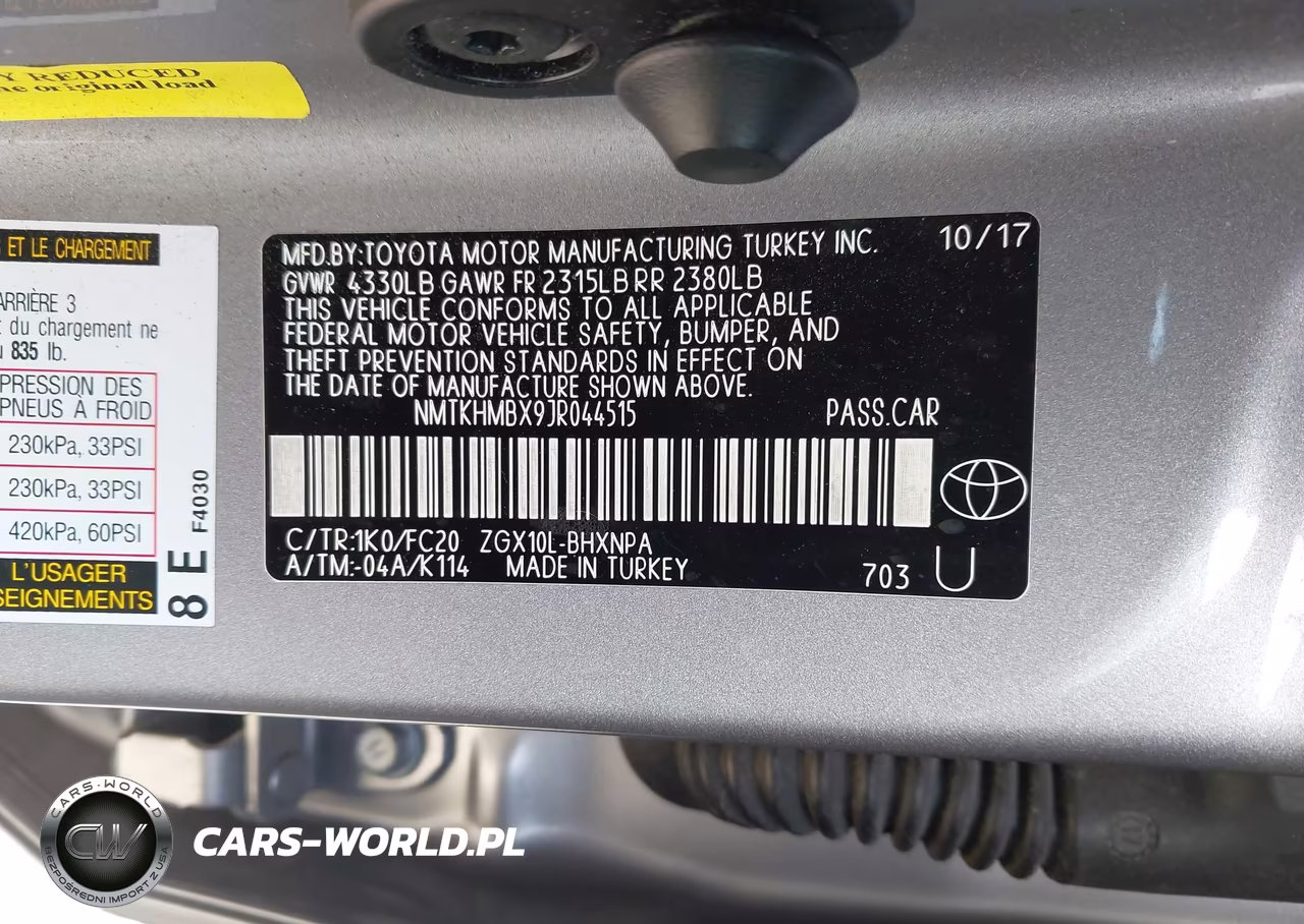 2018 Toyota C-Hr Xle VIN:NMTKHMBX9JR044515 - 9