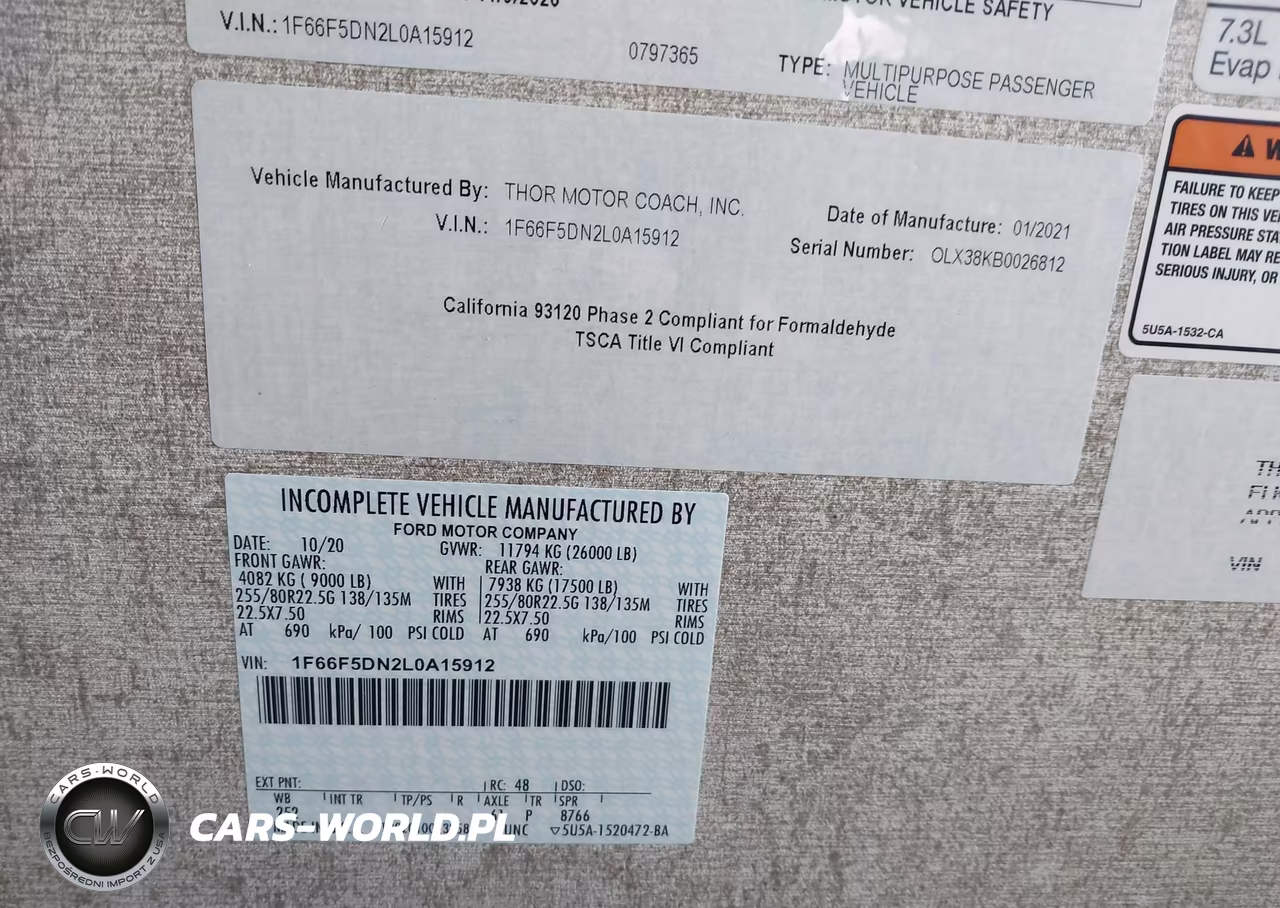 2020 Ford F53 VIN:1F66F5DN2L0A15912 - 9