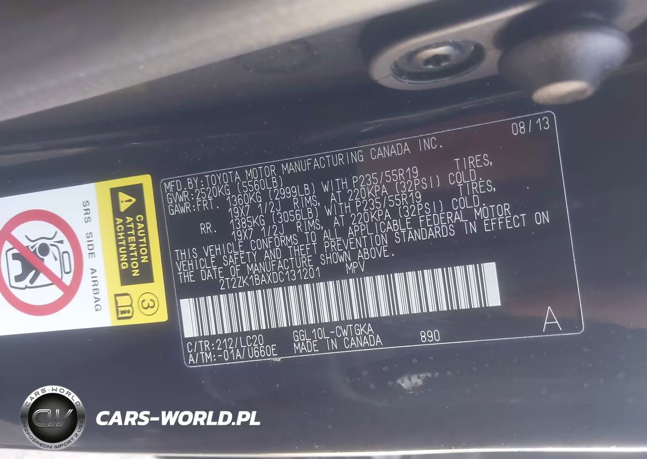 2013 Lexus Rx 350 VIN:2T2ZK1BAXDC131201 - 9