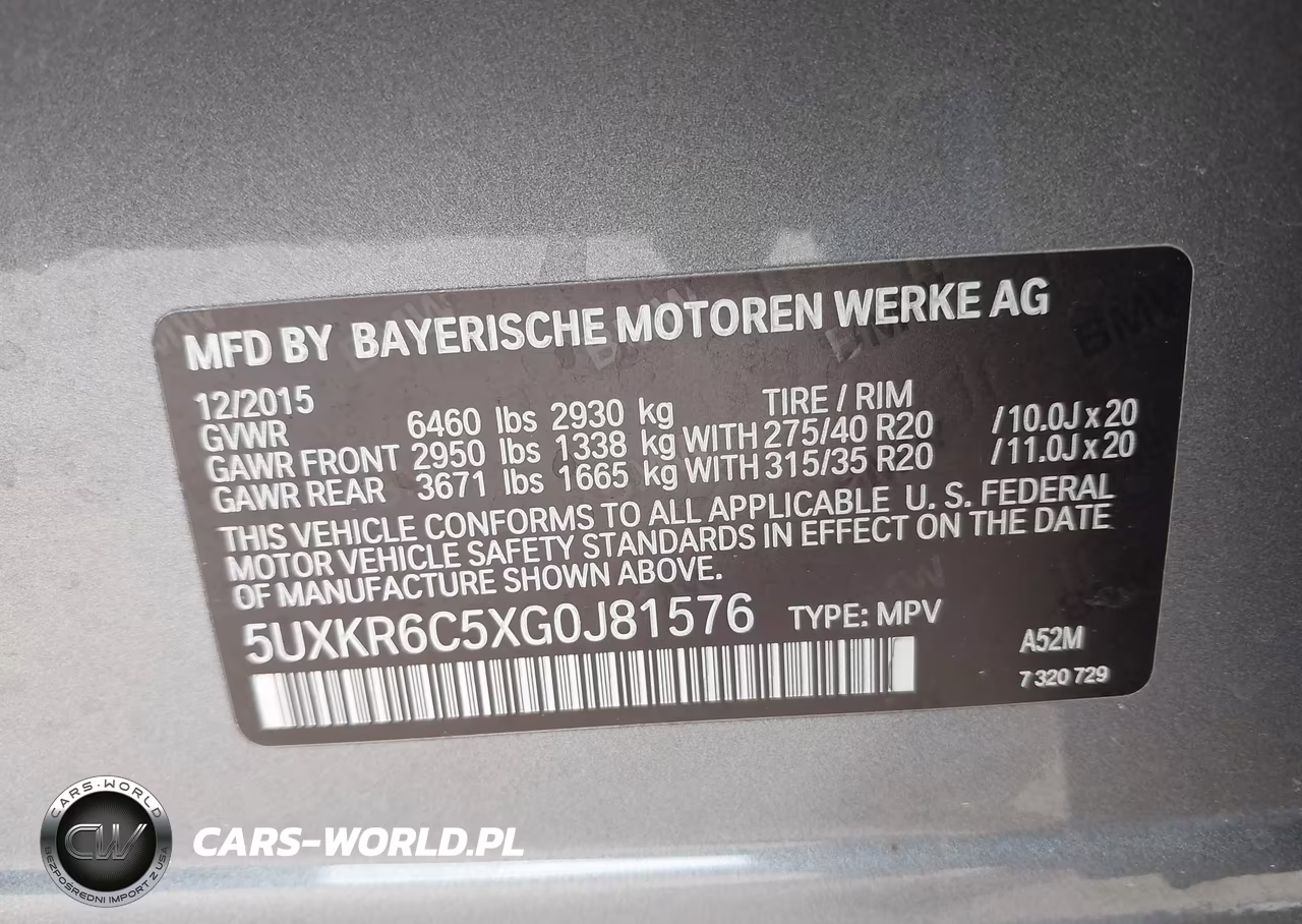 2016 BMW X5 xDrive50I VIN:5UXKR6C5XG0J81576 - 9