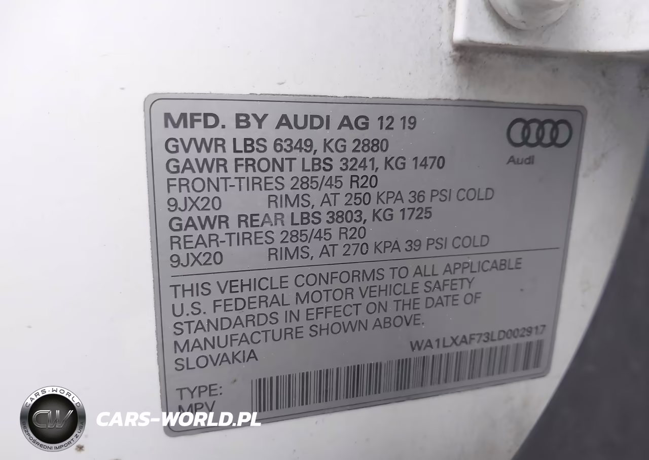 2020 Audi Q7 Premium Plus 55 Tfsi Quattro Tiptronic VIN:WA1LXAF73LD002917 - 9