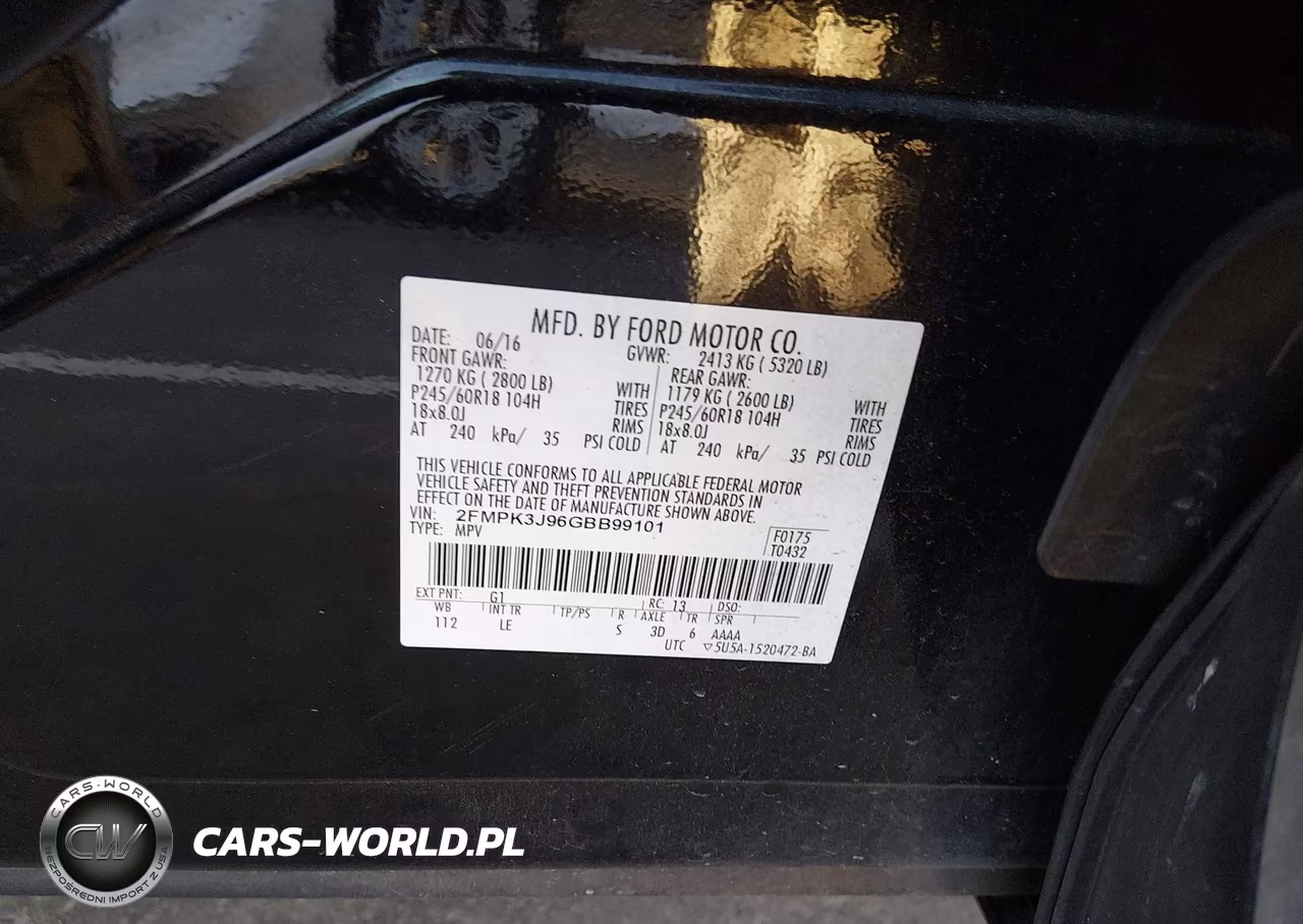 2016 Ford Edge Sel VIN:2FMPK3J96GBB99101 - 9