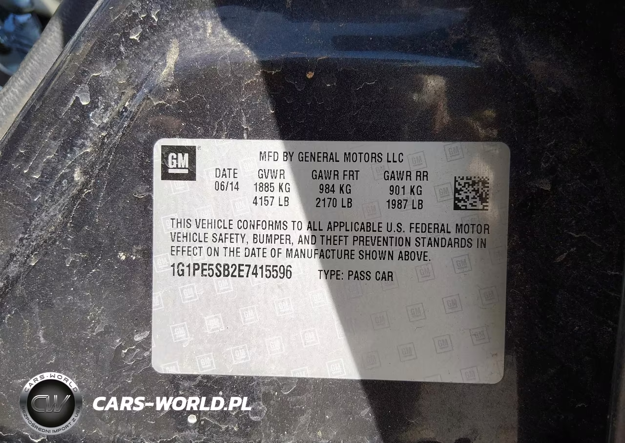 2014 Chevrolet Cruze 2Lt Auto VIN:1G1PE5SB2E7415596 - 9