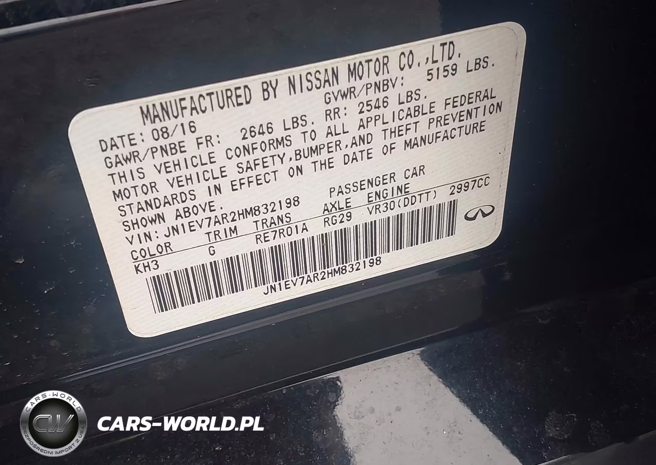 2017 Infiniti Q50 3.0T Sport VIN:JN1EV7AR2HM832198 - 9