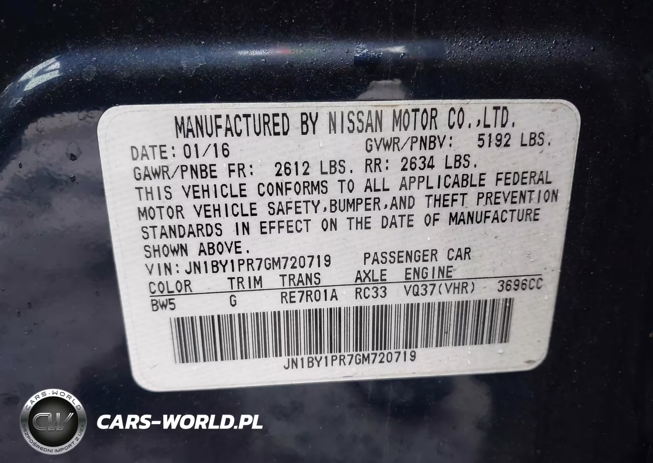 2016 Infiniti Q70L 3.7X VIN:JN1BY1PR7GM720719 - 9