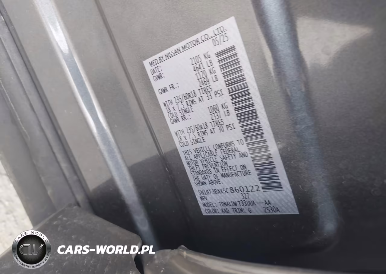 2025 Nissan Rogue Sv Fwd VIN:5N1BT3BAXSC860122 - 9