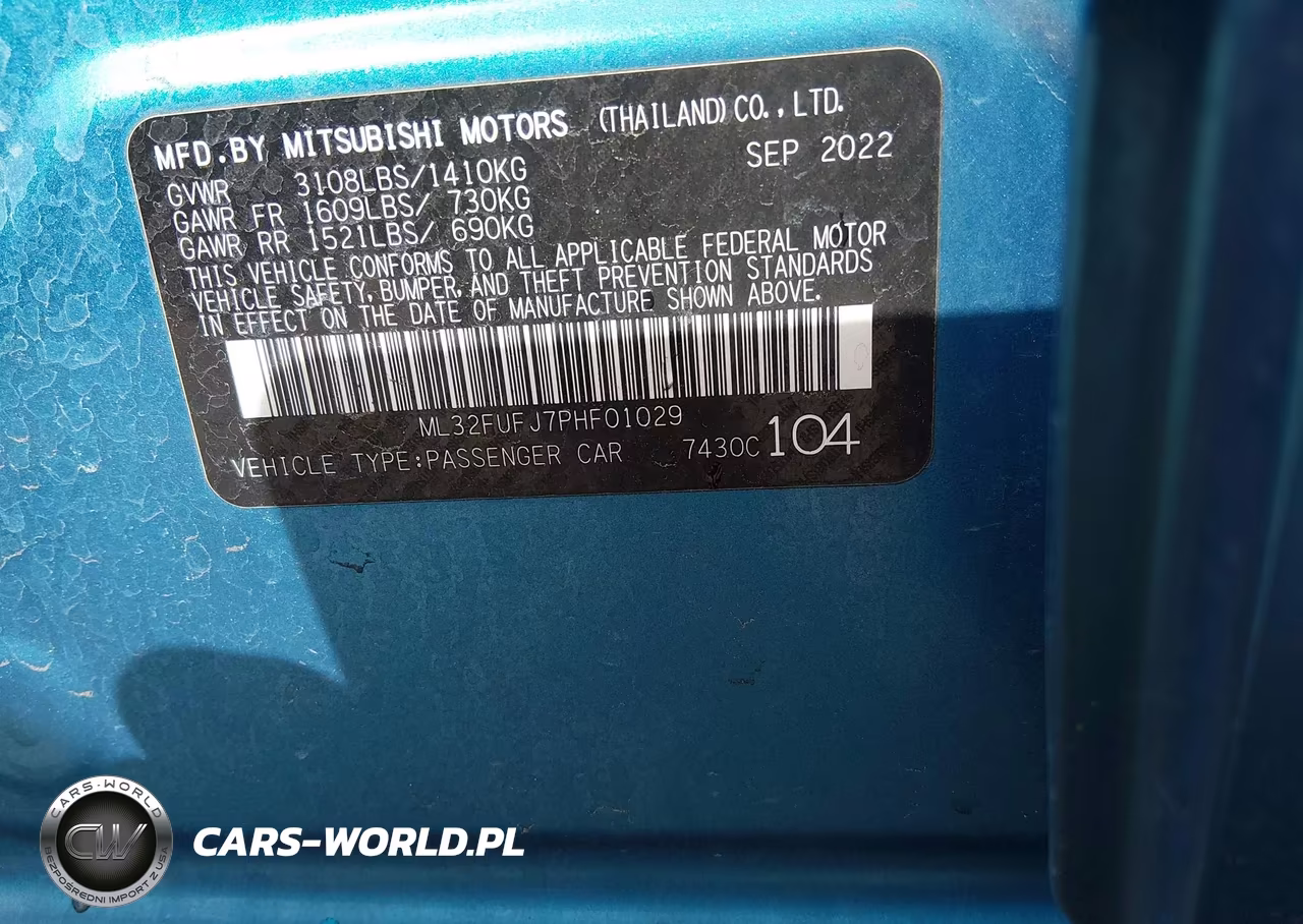 2023 Mitsubishi Mirage G4 Black Edition-Es-Le VIN:ML32FUFJ7PHF01029 - 9