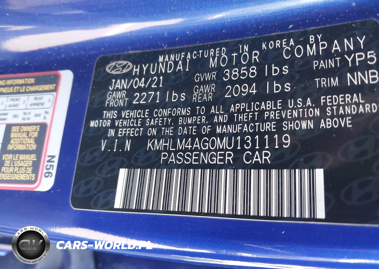 2021 Hyundai Elantra Sel VIN:KMHLM4AG0MU131119 - 9