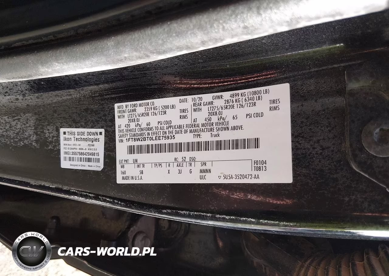 2020 Ford F-250 Lariat VIN:1FT8W2BT0LEE75935 - 9