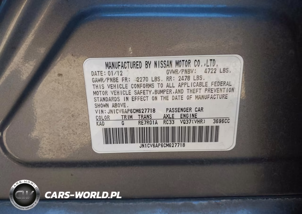 2012 Infiniti G37 Journey VIN:JN1CV6AP6CM627718 - 9