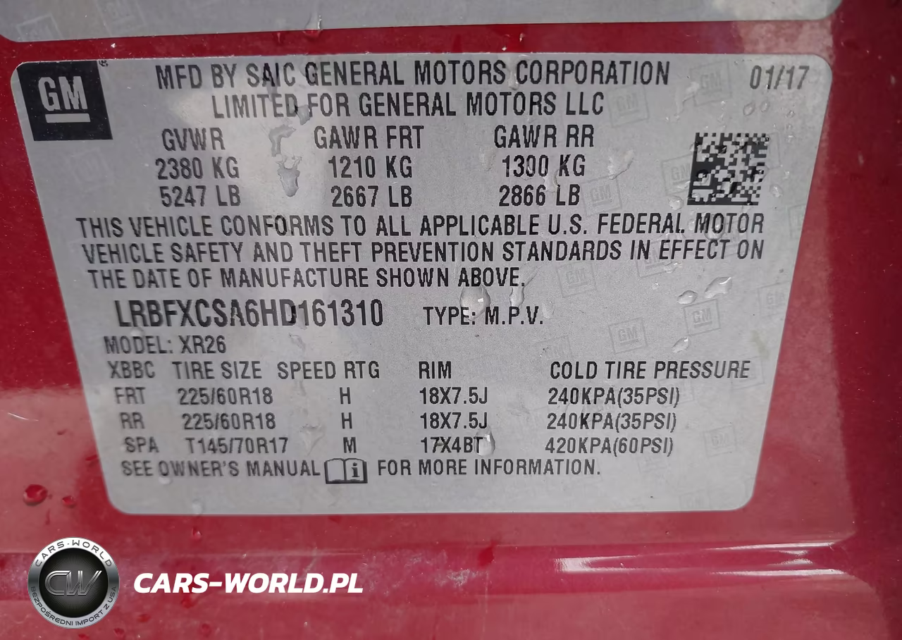 2017 Buick Envision Preferred VIN:LRBFXCSA6HD161310 - 9