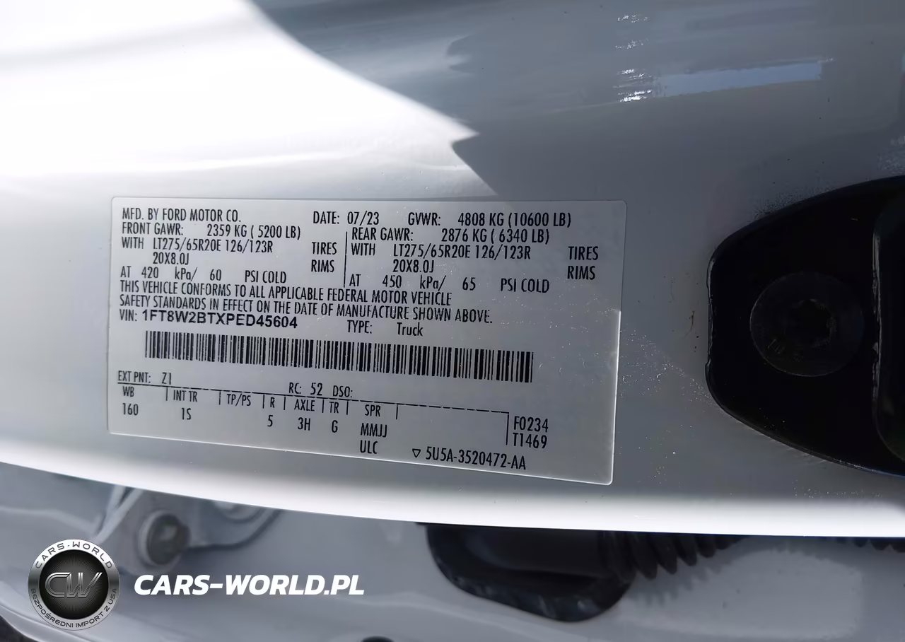 2023 Ford F-250 Xl VIN:1FT8W2BTXPED45604 - 9