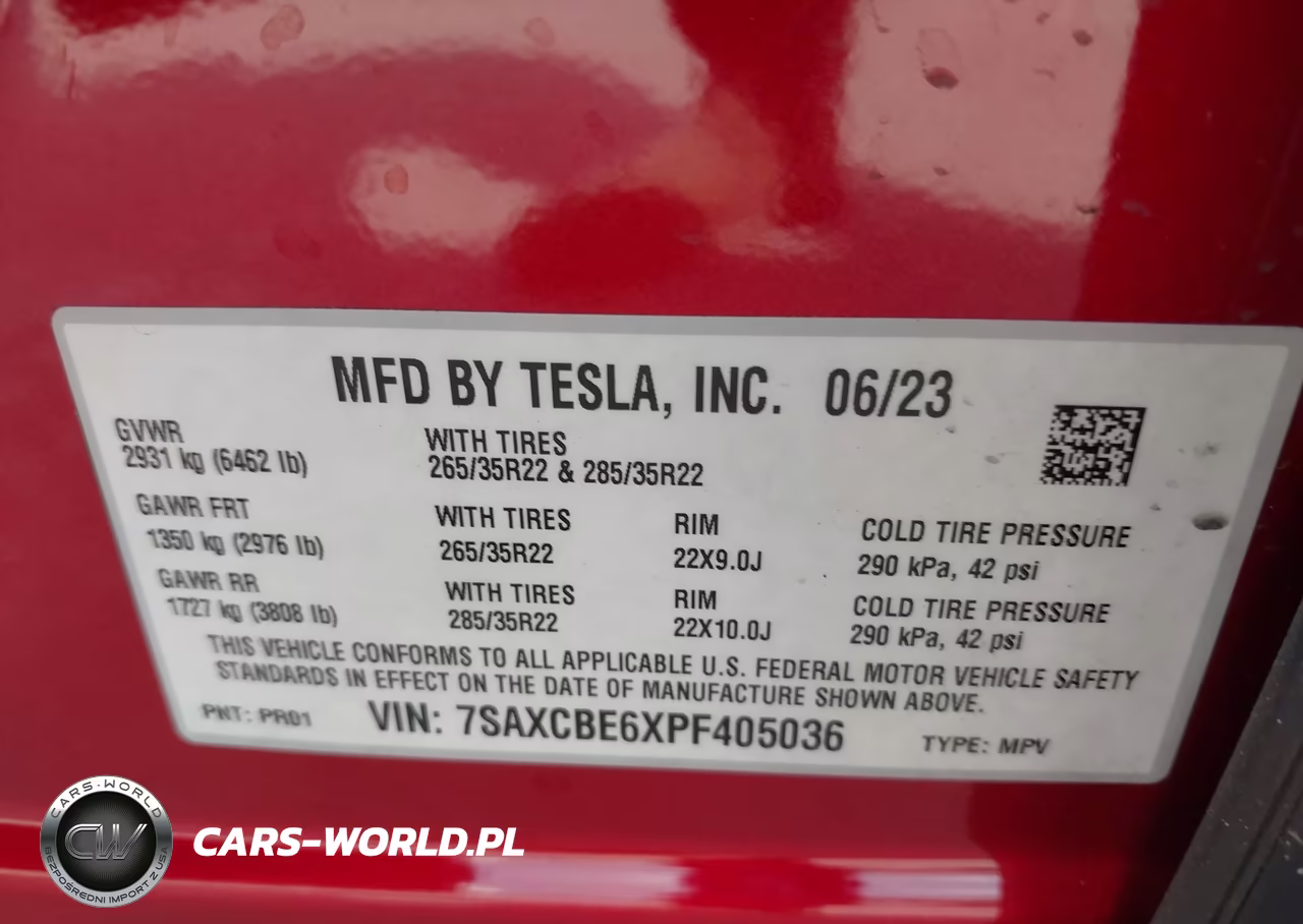 2023 Tesla Model X Plaid Tri Motor All-Wheel Drive VIN:7SAXCBE6XPF405036 - 9