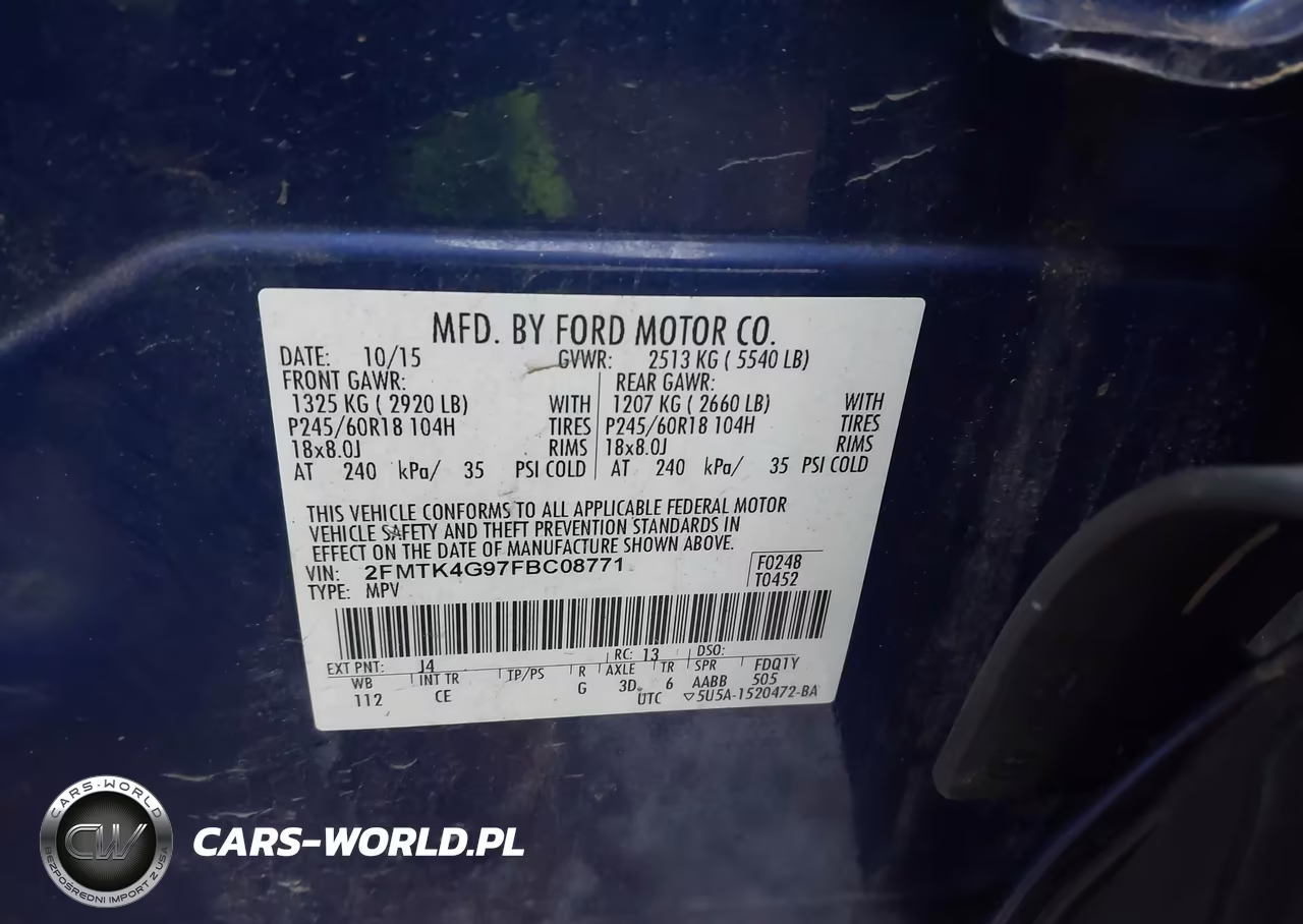 2015 Ford Edge Se VIN:2FMTK4G97FBC08771 - 9