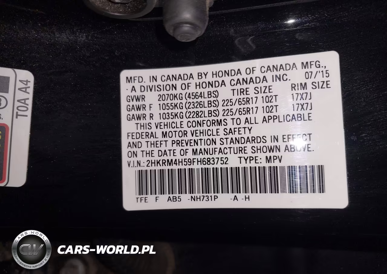 2015 Honda Cr-V Ex VIN:2HKRM4H59FH683752 - 9