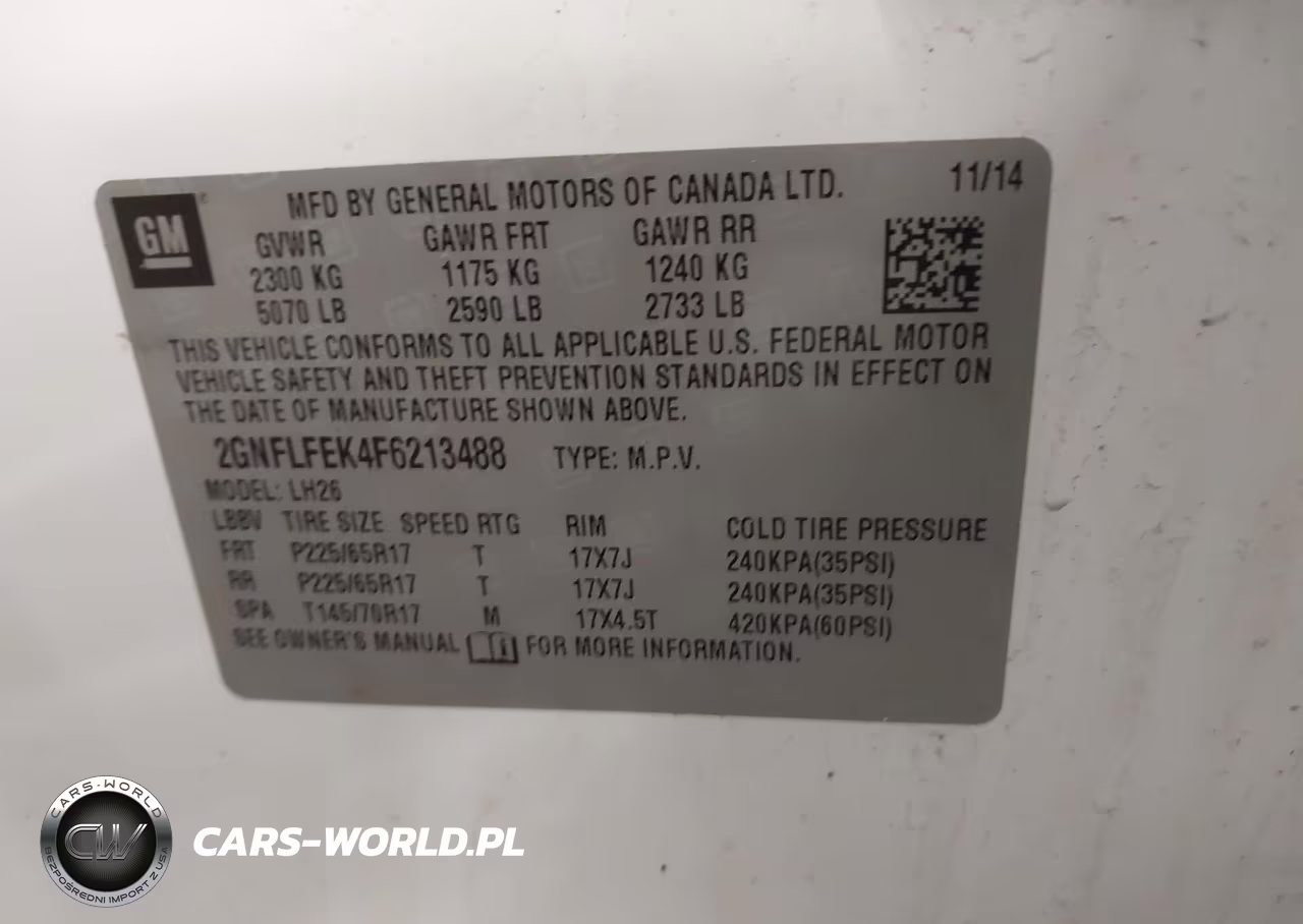 2015 Chevrolet Equinox 1Lt VIN:2GNFLFEK4F6213488 - 9