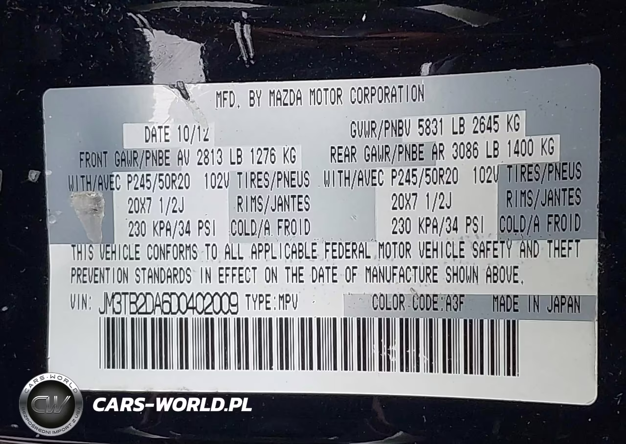 2013 Mazda Cx-9 Grand Touring VIN:JM3TB2DA6D0402009 - 9