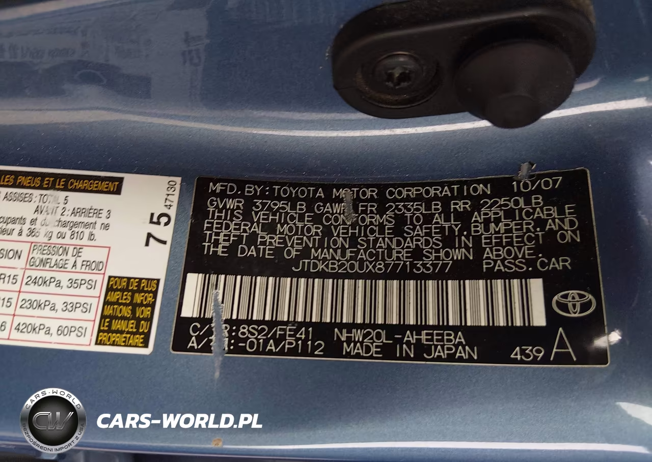 2008 Toyota Prius VIN:JTDKB20UX87713377 - 9