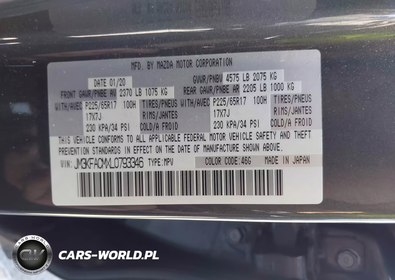 2020 Mazda Cx-5 Touring VIN:JM3KFACMXL0793346 - 9