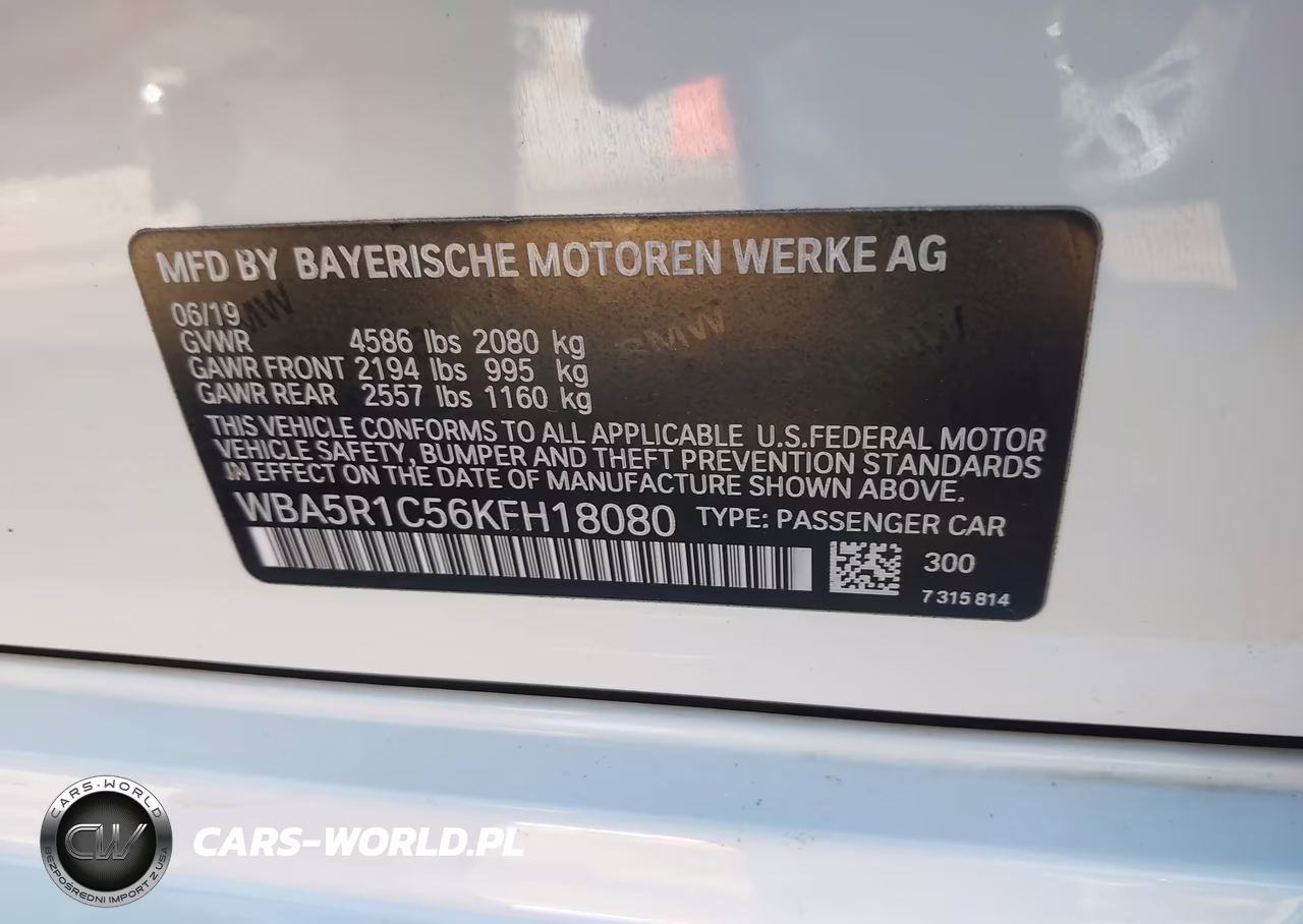 2019 BMW 330I VIN:WBA5R1C56KFH18080 - 9