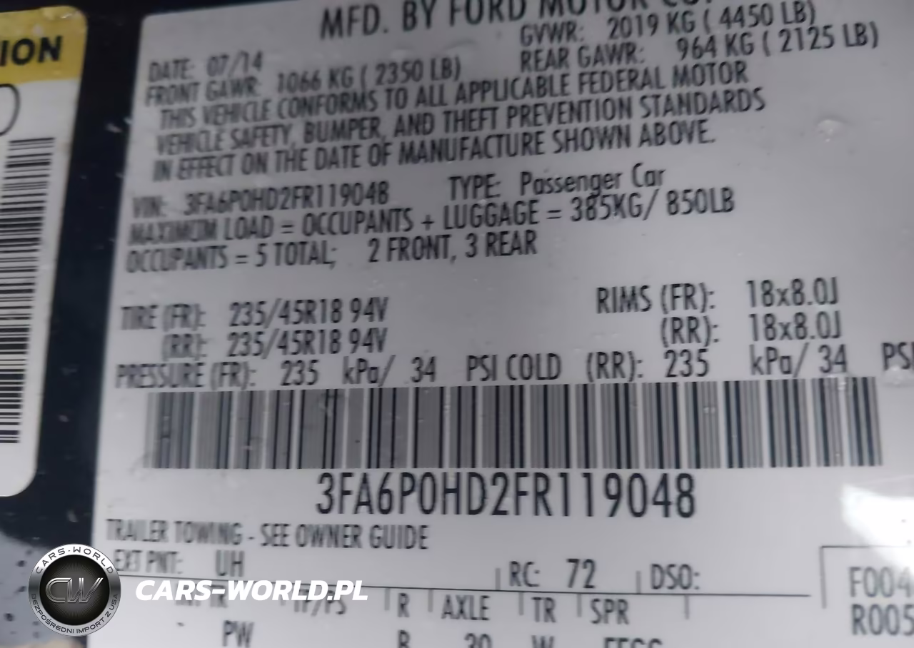 2015 Ford Fusion Se VIN:3FA6P0HD2FR119048 - 9