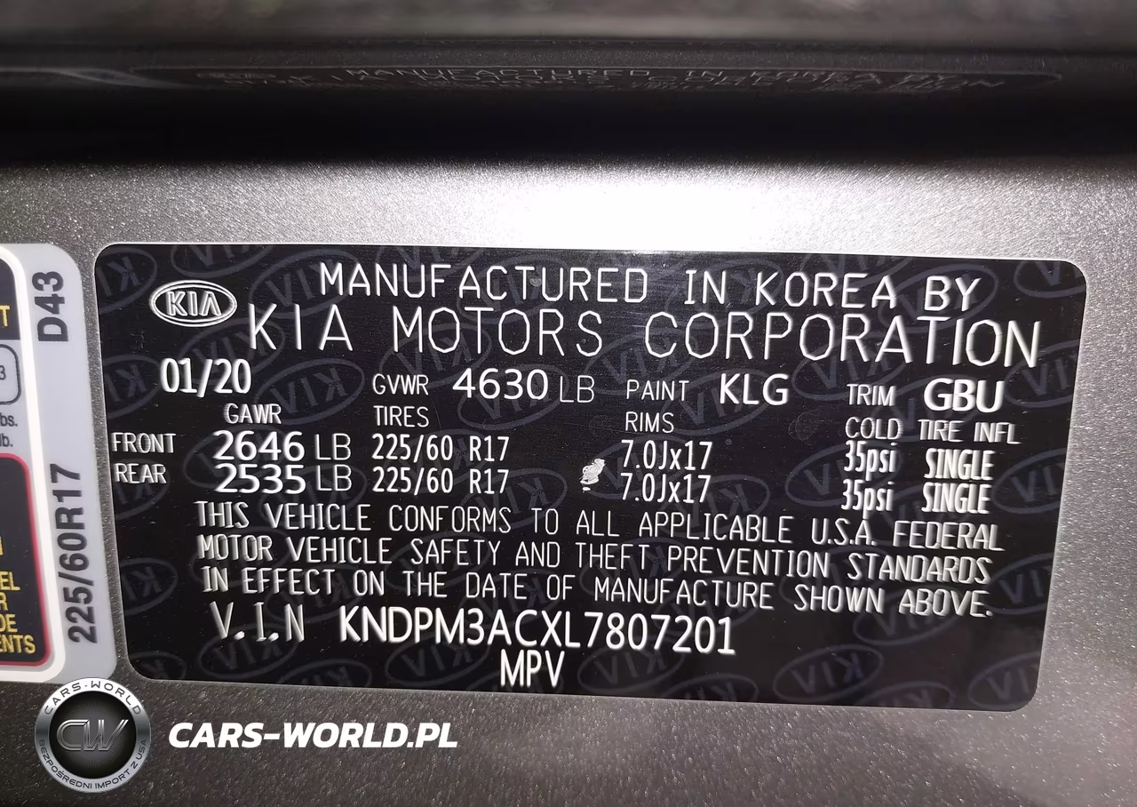 2020 Kia Sportage Lx VIN:KNDPM3ACXL7807201 - 9