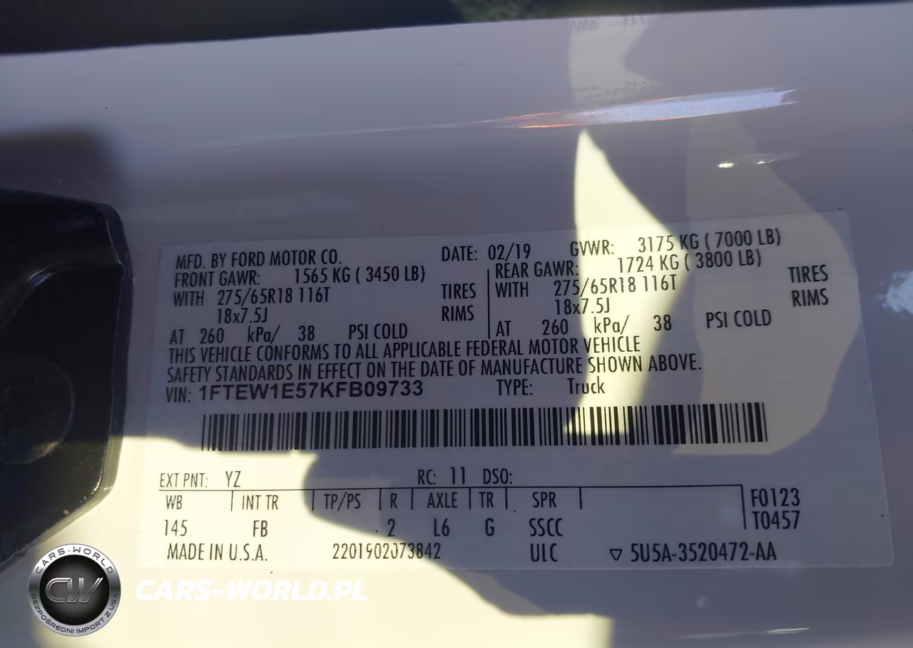 2019 Ford F-150 Xlt VIN:1FTEW1E57KFB09733 - 9