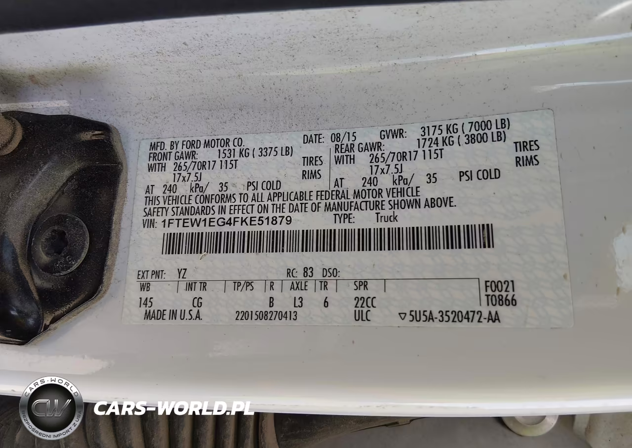 2015 Ford F-150 Xl VIN:1FTEW1EG4FKE51879 - 9