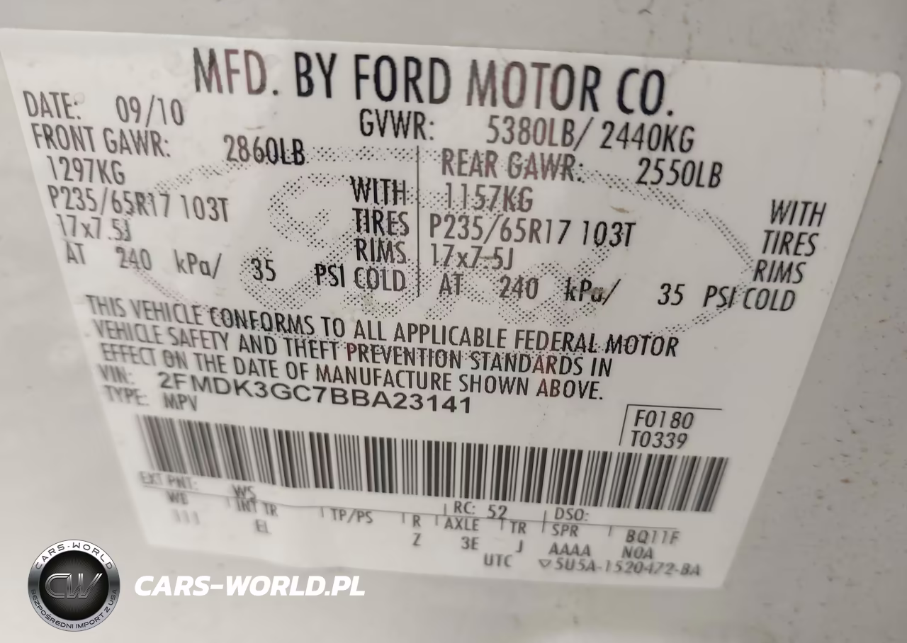 2011 Ford Edge Se VIN:2FMDK3GC7BBA23141 - 9