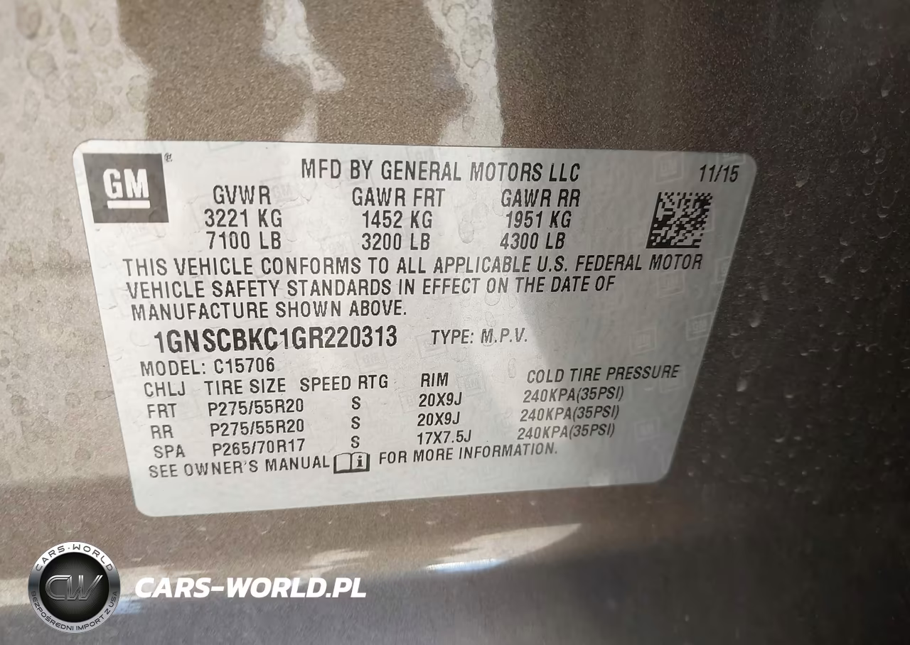 2016 Chevrolet Tahoe Lt VIN:1GNSCBKC1GR220313 - 9