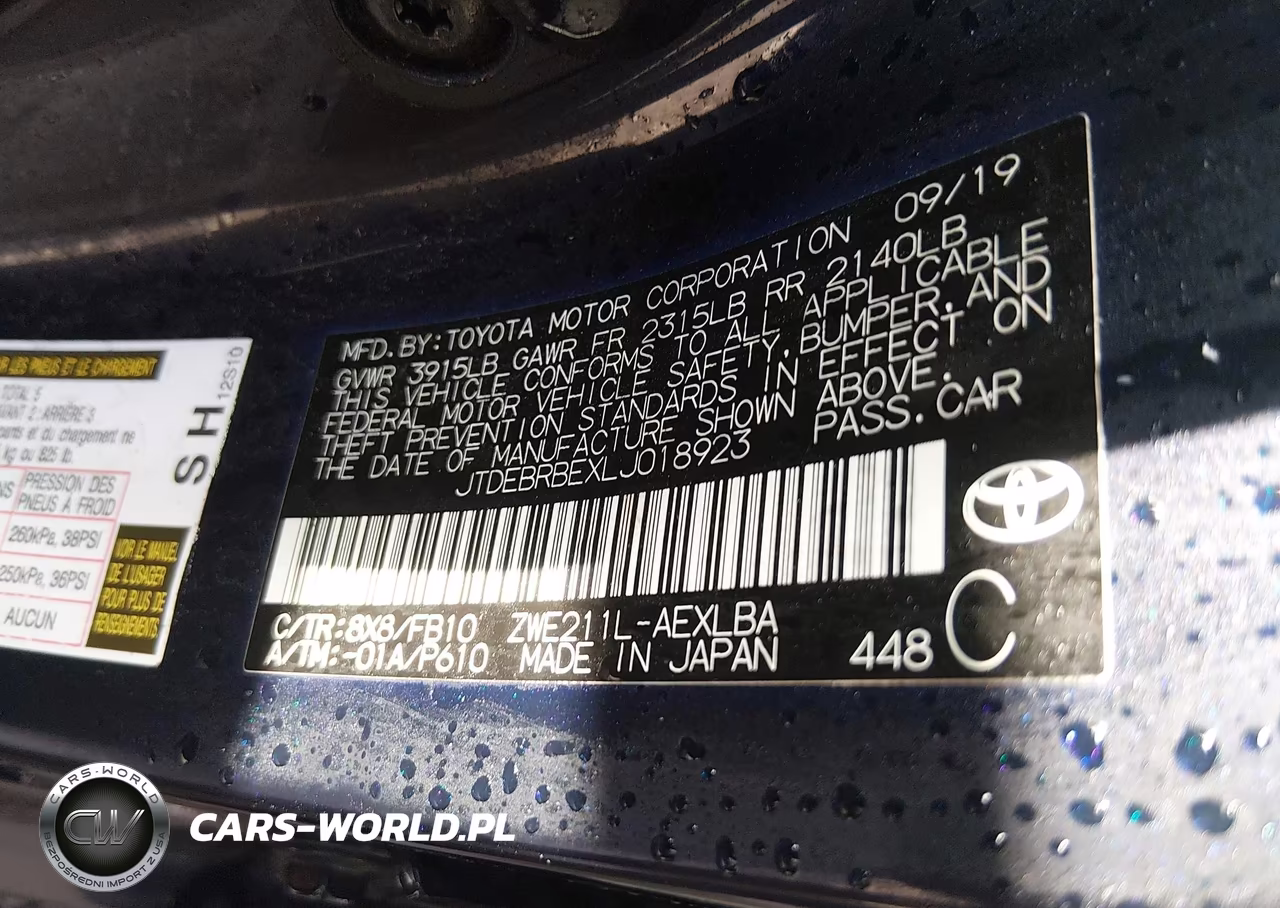 2020 Toyota Corolla Hybrid Le VIN:JTDEBRBEXLJ018923 - 9