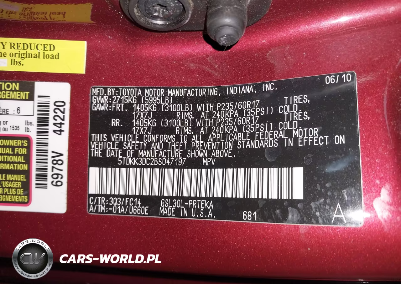 2011 Toyota Sienna Le V6 VIN:5TDKK3DC2BS047197 - 9
