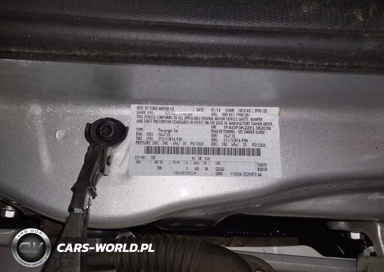 2014 Ford Focus Se VIN:1FADP3K22EL382038 - 9