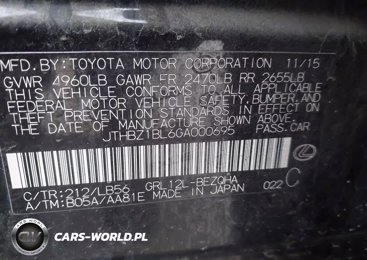 2016 Lexus Gs 350 F Sport VIN:JTHBZ1BL6GA000695 - 9