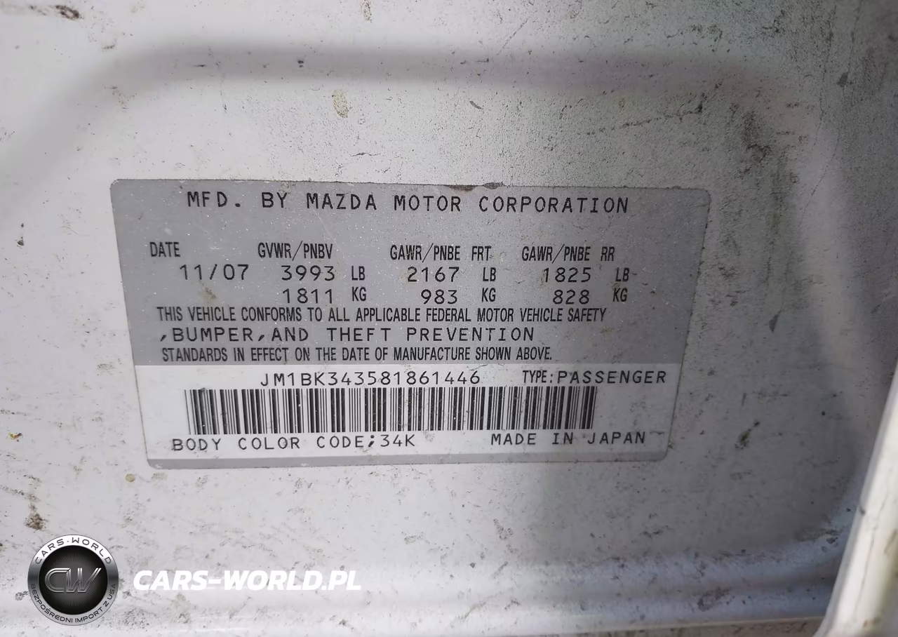 2008 Mazda Mazda3 S Sport VIN:JM1BK343581861446 - 9