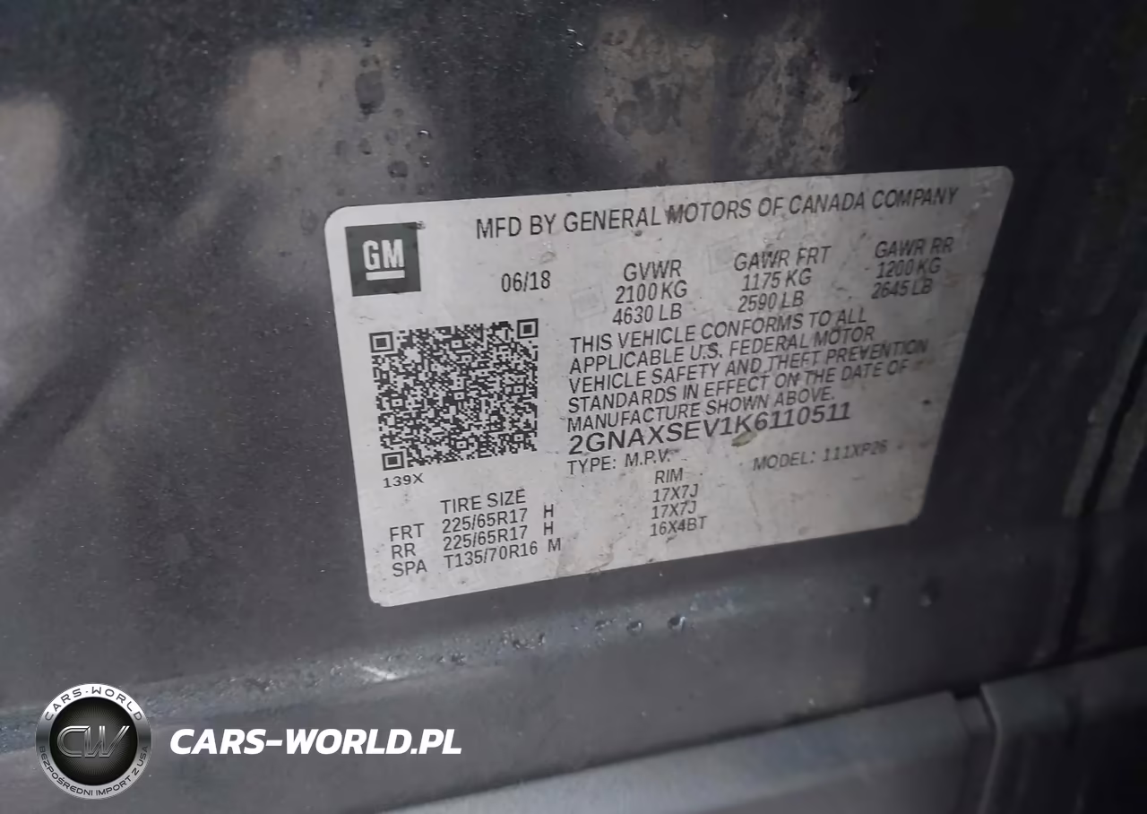 2019 Chevrolet Equinox Ls VIN:2GNAXSEV1K6110511 - 9