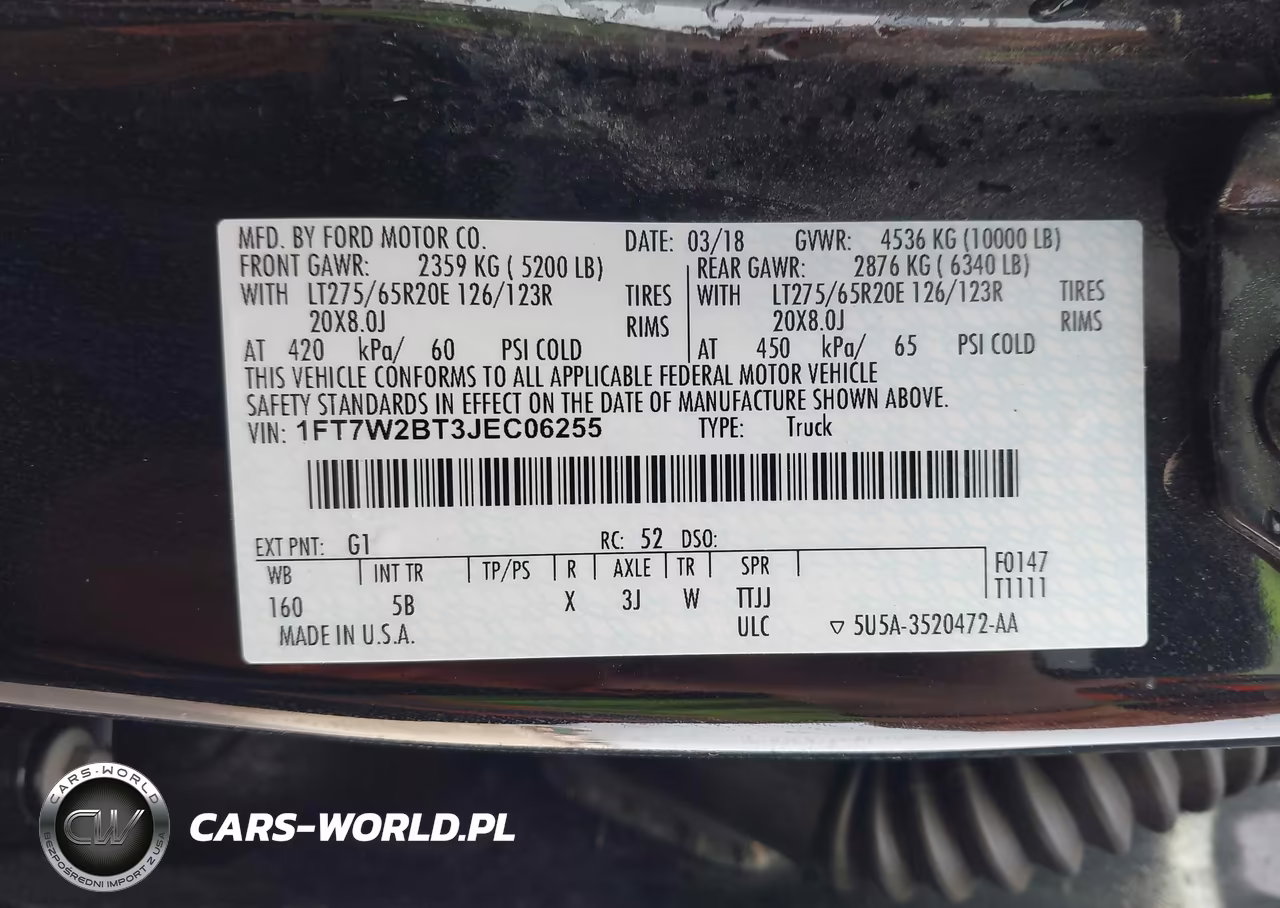 2018 Ford F-250 Lariat VIN:1FT7W2BT3JEC06255 - 9