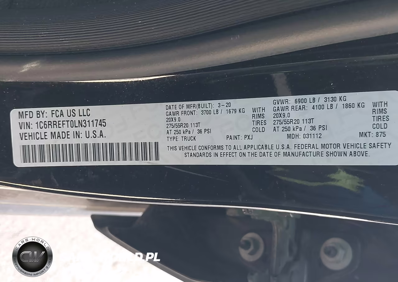 2020 Ram 1500 Big Horn 4X2 5'7 Box VIN:1C6RREFT0LN311745 - 9