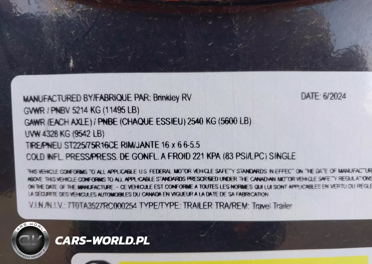 2024 Brinkley Rv Other VIN:7T0TA3527RC000254 - 9