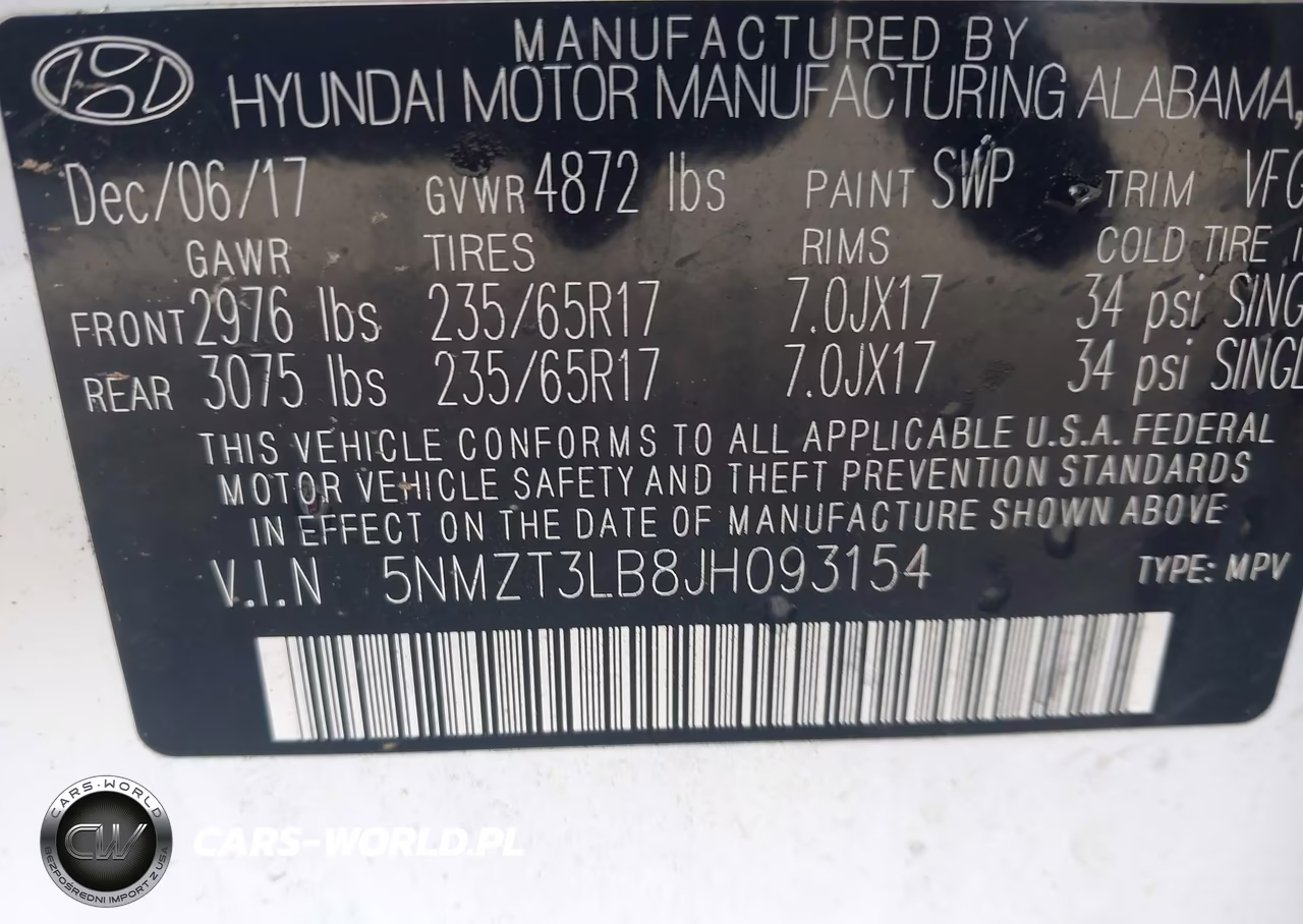 2018 Hyundai Santa Fe Sport 2.4L VIN:5NMZT3LB8JH093154 - 9