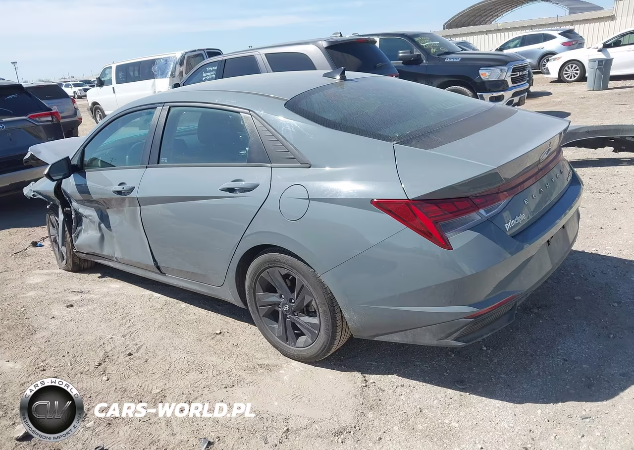 2021 Hyundai Elantra Hybrid Blue VIN:KMHLM4AJ7MU010678 - 3