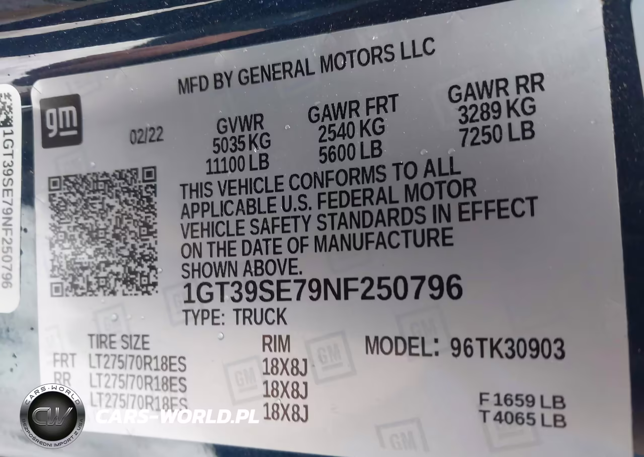 2022 GMC Sierra 3500Hd 4Wd Long Bed Pro VIN:1GT39SE79NF250796 - 9