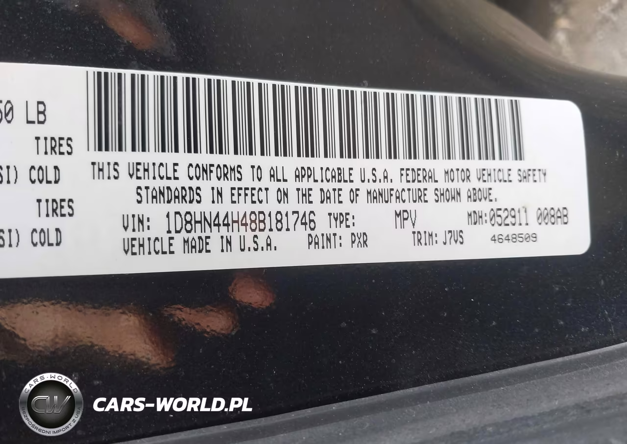 2008 Dodge Grand Caravan Se VIN:1D8HN44H48B181746 - 9