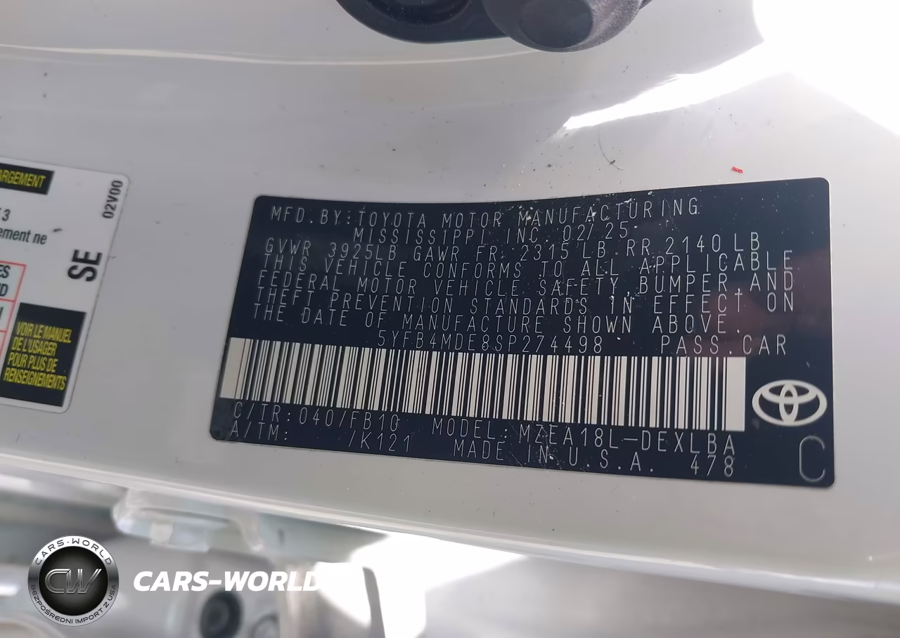 2025 Toyota Corolla Le VIN:5YFB4MDE8SP274498 - 9